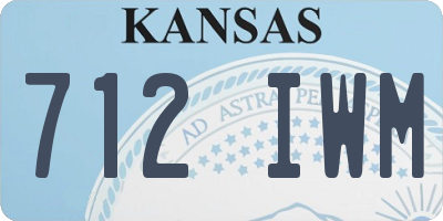 KS license plate 712IWM