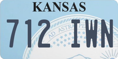 KS license plate 712IWN