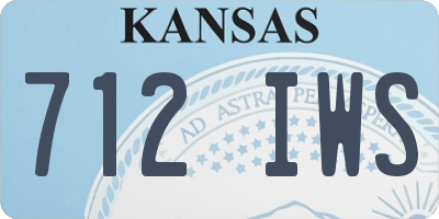 KS license plate 712IWS