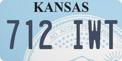 KS license plate 712IWT