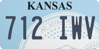 KS license plate 712IWV