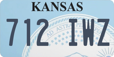 KS license plate 712IWZ