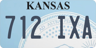 KS license plate 712IXA