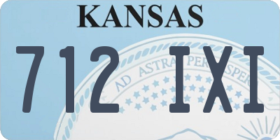 KS license plate 712IXI