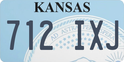 KS license plate 712IXJ