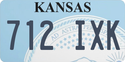 KS license plate 712IXK