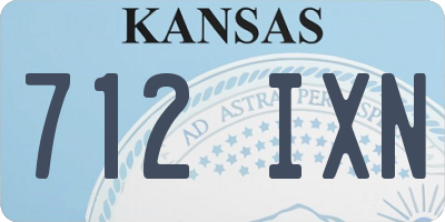 KS license plate 712IXN