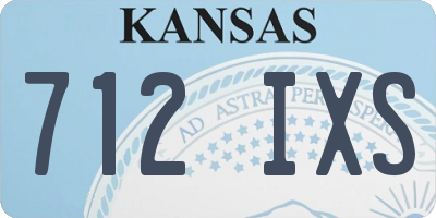 KS license plate 712IXS