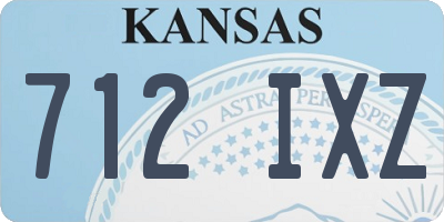 KS license plate 712IXZ