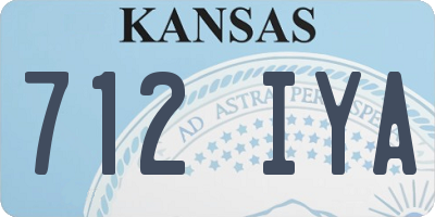 KS license plate 712IYA