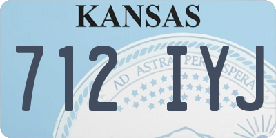 KS license plate 712IYJ