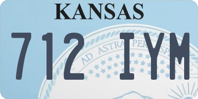 KS license plate 712IYM