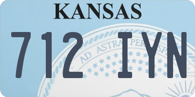 KS license plate 712IYN