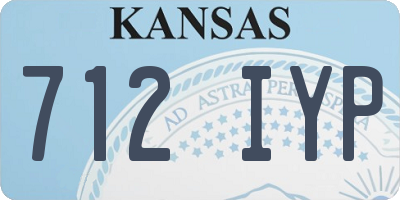 KS license plate 712IYP