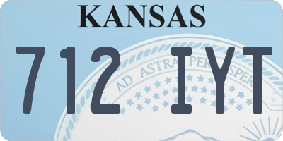 KS license plate 712IYT