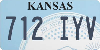 KS license plate 712IYV