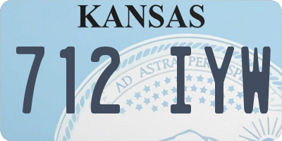 KS license plate 712IYW