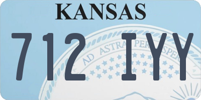 KS license plate 712IYY