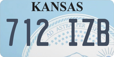 KS license plate 712IZB