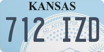 KS license plate 712IZD