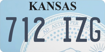 KS license plate 712IZG