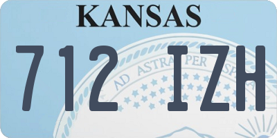 KS license plate 712IZH