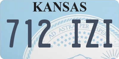 KS license plate 712IZI