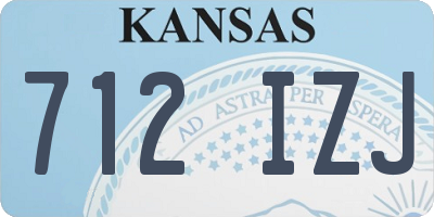 KS license plate 712IZJ