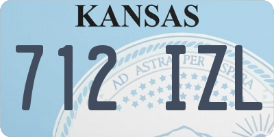 KS license plate 712IZL