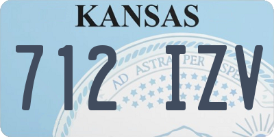 KS license plate 712IZV