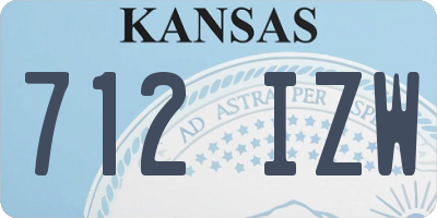 KS license plate 712IZW