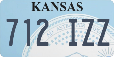 KS license plate 712IZZ
