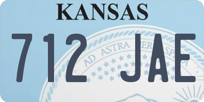 KS license plate 712JAE