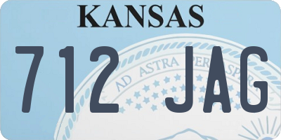 KS license plate 712JAG