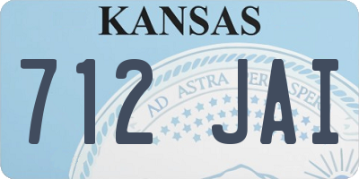 KS license plate 712JAI
