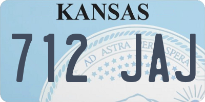 KS license plate 712JAJ