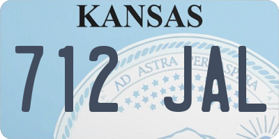 KS license plate 712JAL