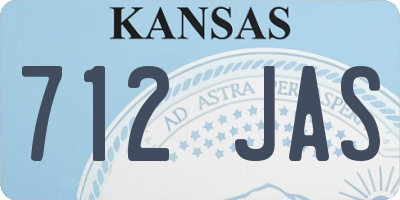 KS license plate 712JAS