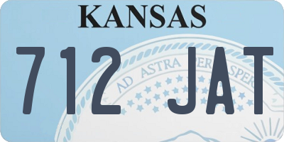 KS license plate 712JAT