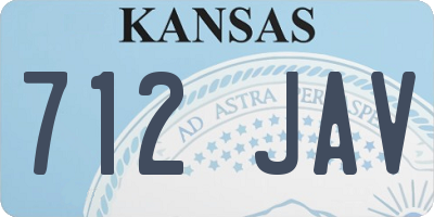 KS license plate 712JAV