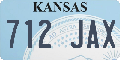 KS license plate 712JAX