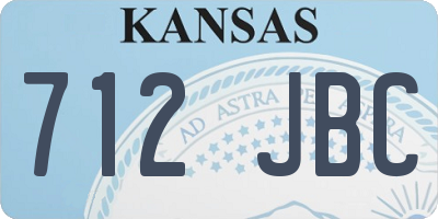 KS license plate 712JBC