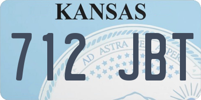 KS license plate 712JBT