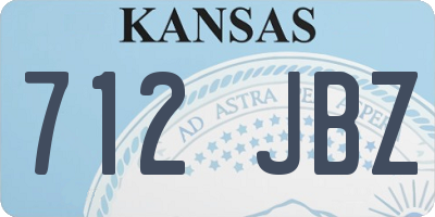 KS license plate 712JBZ