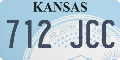 KS license plate 712JCC