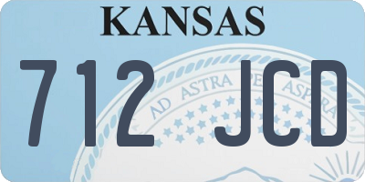 KS license plate 712JCD