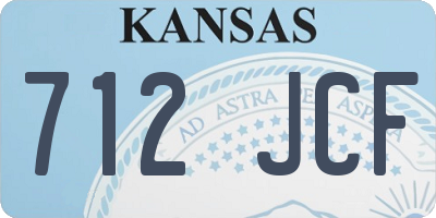 KS license plate 712JCF