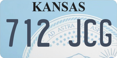KS license plate 712JCG
