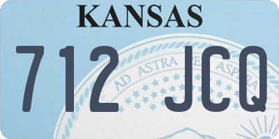 KS license plate 712JCQ