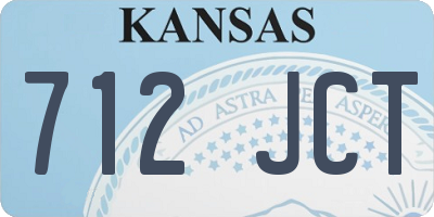 KS license plate 712JCT